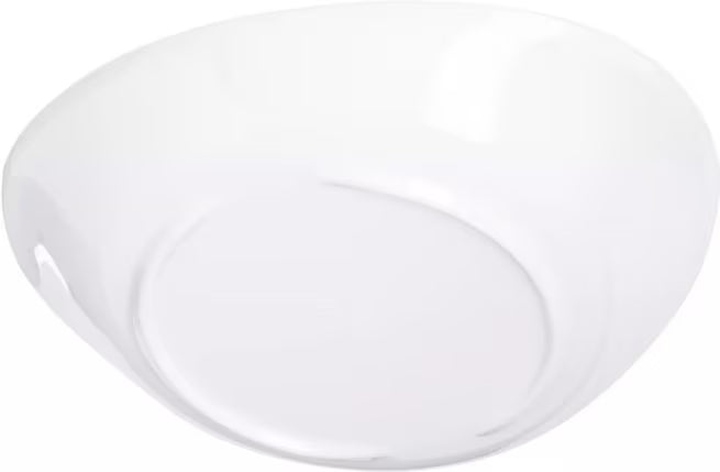 9.5 Inch White Stadia Melamine Pasta Plate with commercial grade break resistant construction and a modern organic shape. Perfect for serving pasta, risotto, salads, grain bowls and specialty entrees.