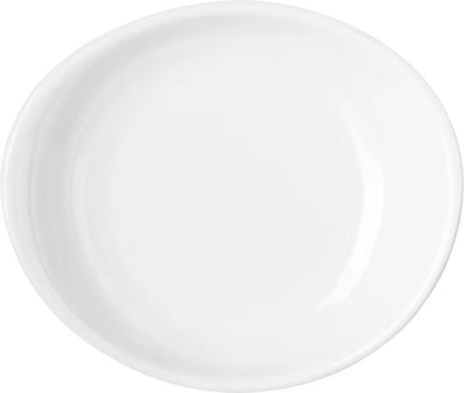9.5 Inch White Stadia Melamine Pasta Plate with commercial grade break resistant construction and a modern organic shape. Perfect for serving pasta, risotto, salads, grain bowls and specialty entrees.