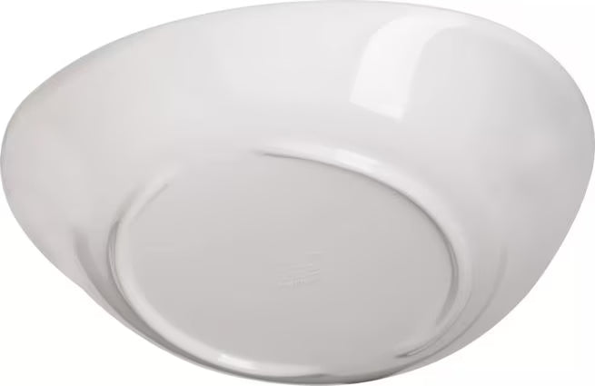 11.5 Inch Greige Stadia Melamine Pasta Plate with commercial grade break resistant construction and a modern organic shape. Perfect for serving generous portions of pasta, risotto, salads, grain bowls and specialty entrees.