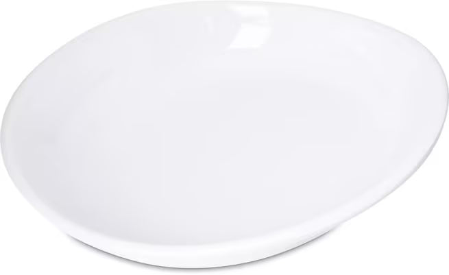 11.5 Inch White Stadia Melamine Pasta Plate with commercial grade break resistant construction and a modern organic shape. Perfect for serving generous portions of pasta, risotto, salads, grain bowls and specialty entrees.