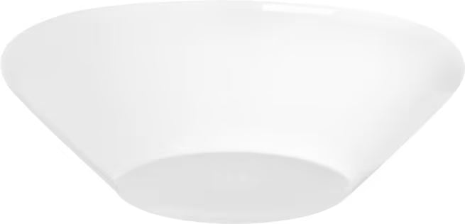 52 oz White Stadia Melamine Bowl with commercial grade break resistant construction and a modern organic shape. Perfect for serving large salads, pasta, grain bowls, noodle dishes, shared side dishes and family style servings.