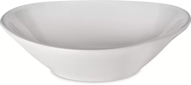 52 oz Greige Stadia Melamine Bowl with commercial grade break resistant construction and a modern organic shape. Perfect for serving large salads, pasta, grain bowls, noodle dishes, shared side dishes and family style servings.
