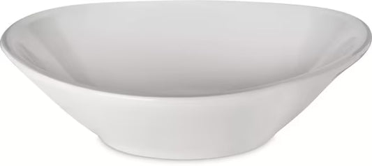 52 oz Greige Stadia Melamine Bowl with commercial grade break resistant construction and a modern organic shape. Perfect for serving large salads, pasta, grain bowls, noodle dishes, shared side dishes and family style servings.