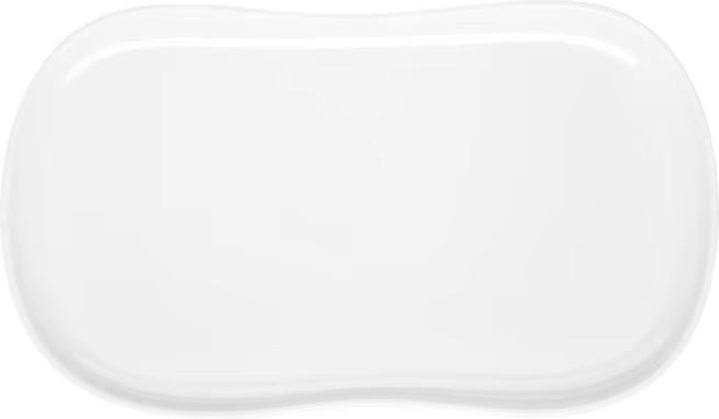 13 x 7 Inch White Stadia Melamine Platter with commercial grade break resistant construction and a modern organic shape. Perfect for serving appetizers, seafood, sandwiches, entrees, desserts and shared dishes.