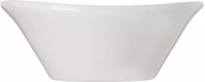 4 oz Greige Stadia Melamine Sauce Cup with commercial grade break resistant construction and a modern organic shape. Perfect for serving dipping sauces, condiments, dressings, salsa, butter and toppings.
