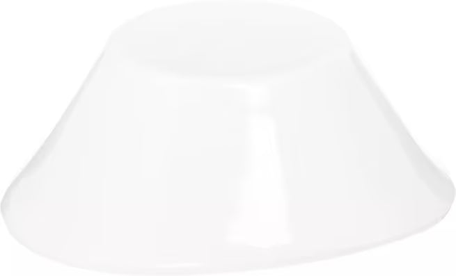 2 oz White Stadia Melamine Sauce Cup with commercial grade break resistant construction and a modern organic shape. Perfect for serving dipping sauces, condiments, dressings, salsa, butter, seasonings and tasting portions.