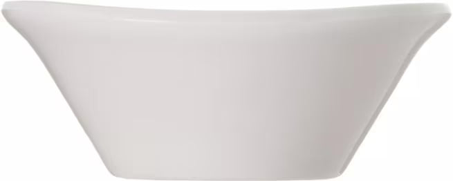 2 oz Greige Stadia Melamine Sauce Cup with commercial grade break resistant construction and a modern organic shape. Perfect for serving dipping sauces, condiments, dressings, salsa, butter, seasonings and tasting portions.