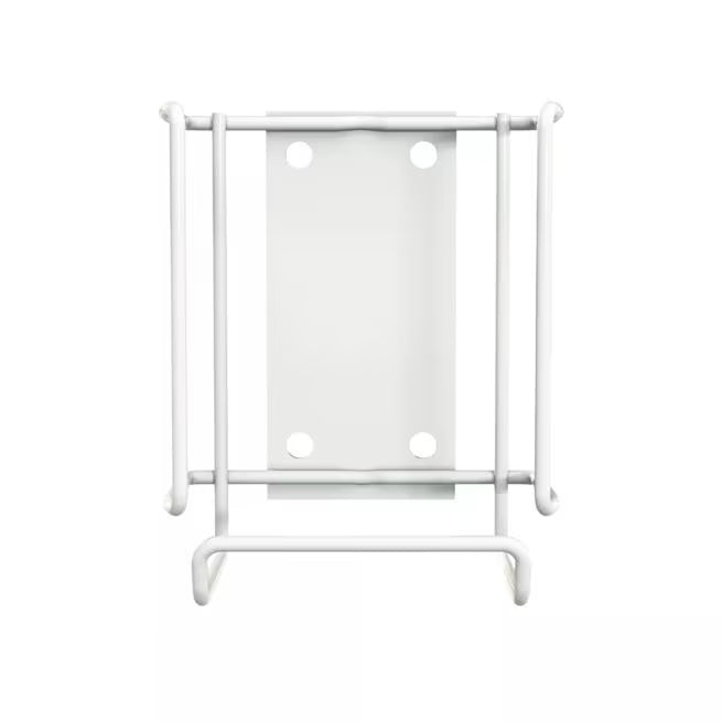 6.5 Inch White WipesPlus Wall Bracket designed for WipesPlus canisters. Includes screw and tape mounting hardware for easy installation and is compatible with models 33803, 33804, 33900, 33906 and 33808.