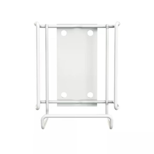 6.5 Inch White WipesPlus Wall Bracket designed for WipesPlus canisters. Includes screw and tape mounting hardware for easy installation and is compatible with models 33803, 33804, 33900, 33906 and 33808.