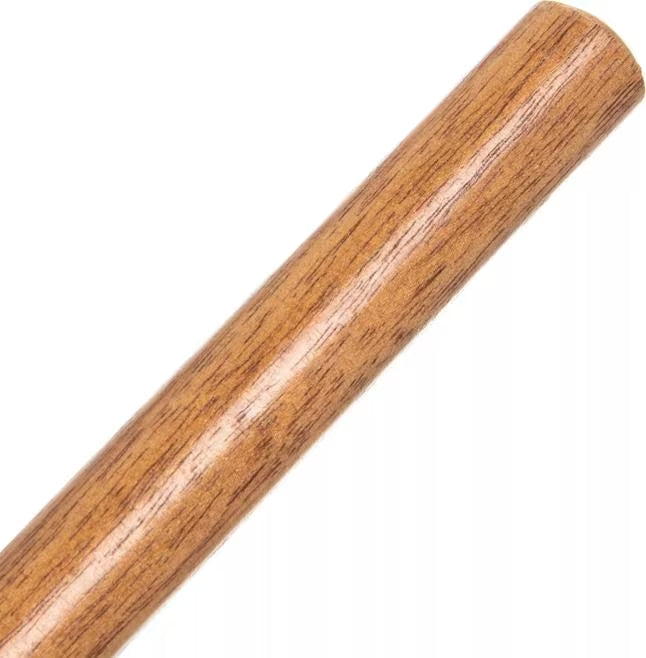 56 Inch Natural 5-Stitch Warehouse Blended Corn Broom with metal retaining bands, strong synthetic stitching and 80% rattan and 20% corn fiber bristles. Built for durable commercial and industrial sweeping.