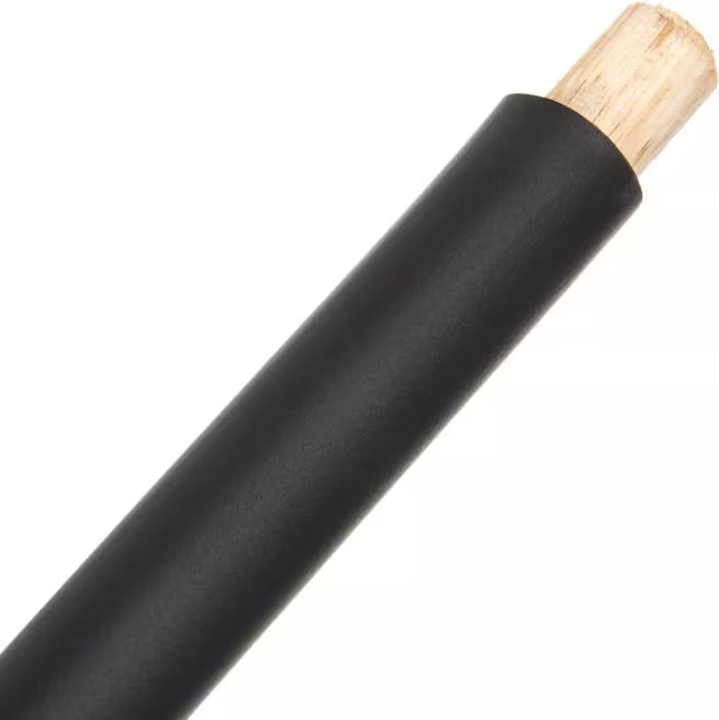 57 Inch Black Flo-Pac Warehouse and Janitor Broom with X shaped synthetic bristles, chemical and liquid resistant fibers and a foam grip wooden handle. Built for heavy duty commercial sweeping.