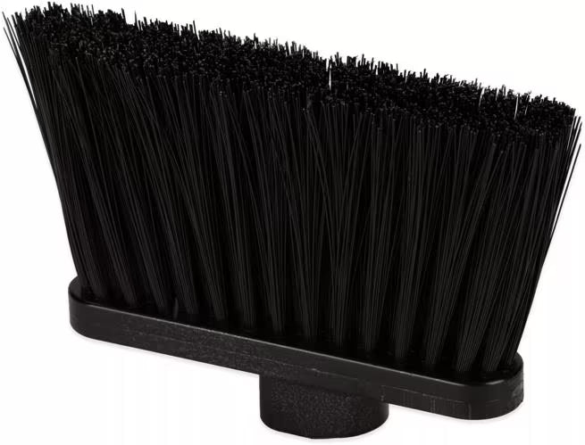 11 Inch Black Duo-Sweep Unflagged Broom with a 48 Inch blue metal handle, stiff synthetic bristles and dual handle positions. Built for heavy duty commercial sweeping and designed to outlast traditional corn brooms.