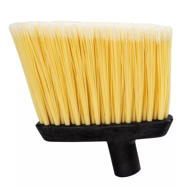 12 Inch Natural Duo-Sweep Flagged Angle Broom Head with flagged synthetic bristles and a 12 Inch flare edge. Color coded design helps reduce cross contamination in commercial cleaning environments.