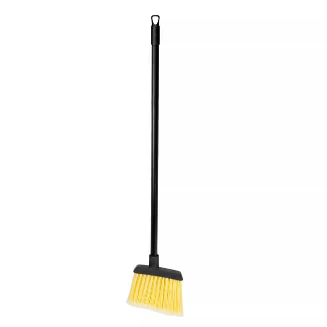 12 Inch Natural Duo-Sweep Flagged Angle Broom Head with flagged synthetic bristles and a 12 Inch flare edge. Color coded design helps reduce cross contamination in commercial cleaning environments.