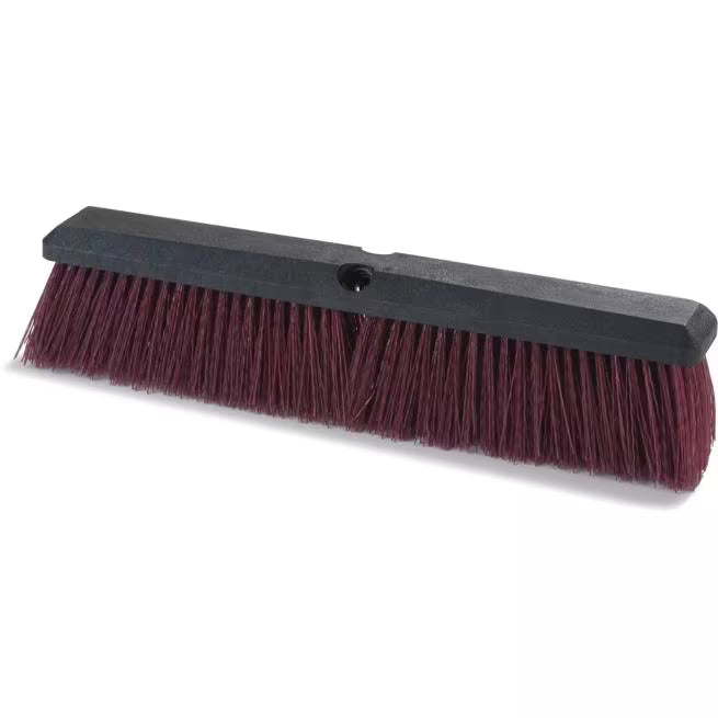 24 Inch Black Flo-Pac Coarse Heavy Floor Sweep with BPA-free stiff polypropylene bristles. Resistant to water, chemicals, acids and oils for heavy duty commercial and industrial cleaning.