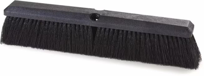 18 Inch Black Flo-Pac Polypropylene Floor Sweep with BPA-free synthetic bristles that resist moisture, chemicals, acids and oils. Washable design for long-lasting commercial cleaning performance.
