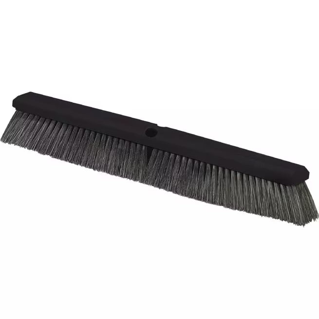 24 Inch Black Flo-Pac Polypropylene Floor Sweep with BPA-free synthetic bristles that resist moisture, chemicals, acids and oils. Washable design for long-lasting commercial and industrial cleaning performance.