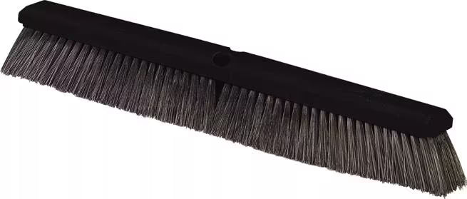 24 Inch Black Flo-Pac Polypropylene Floor Sweep with BPA-free synthetic bristles that resist moisture, chemicals, acids and oils. Washable design for long-lasting commercial and industrial cleaning performance.
