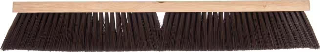 24 Inch Brown Flo-Pac Polypropylene Floor Sweep with an aggressive heavy polypropylene center and medium border. Resistant to petroleum products for light industrial and wet commercial cleaning applications.
