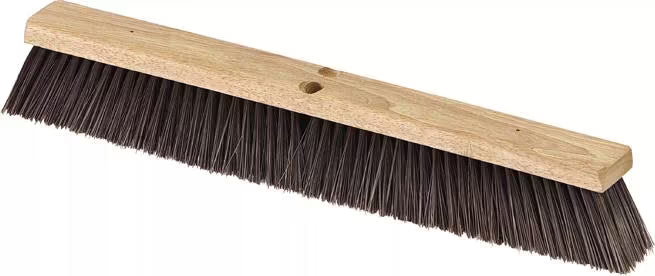 24 Inch Brown Flo-Pac Polypropylene Floor Sweep with an aggressive heavy polypropylene center and medium border. Resistant to petroleum products for light industrial and wet commercial cleaning applications.