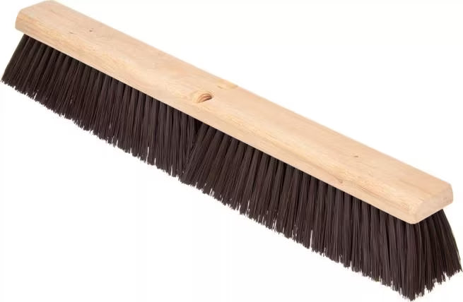 24 Inch Brown Flo-Pac Polypropylene Floor Sweep with an aggressive heavy polypropylene center and medium border. Resistant to petroleum products for light industrial and wet commercial cleaning applications.