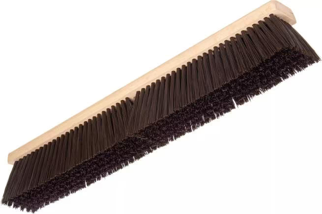 24 Inch Brown Flo-Pac Polypropylene Floor Sweep with an aggressive heavy polypropylene center and medium border. Resistant to petroleum products for light industrial and wet commercial cleaning applications.