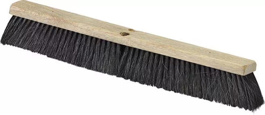 24 Inch Black Flo-Pac Horsehair Blend Floor Sweep 4504103 12/Pack
