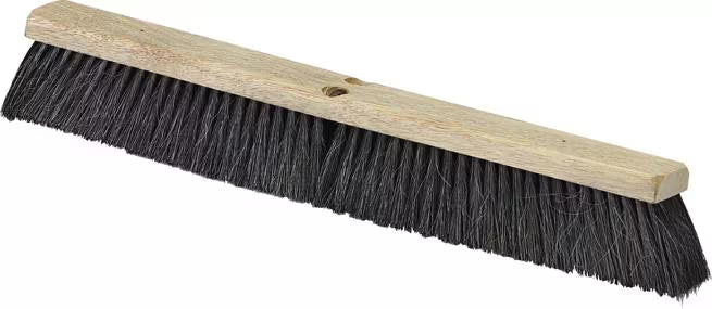 Shop the Flo-Pac 24 Inch Polypropylene Sweep Brush with washable moisture and chemical resistant bristles and a durable hardwood block. Ideal for commercial and light industrial floor cleaning.