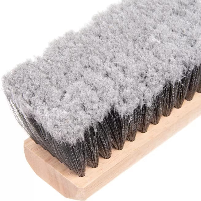 Shop the Flo-Pac 36 Inch Gray Flagged Polypropylene Sweep with soft flagged polypropylene bristles and a durable wood block. Ideal for sweeping dust and fine particles on hard, smooth surfaces.
