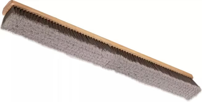Shop the Flo-Pac 36 Inch Gray Flagged Polypropylene Sweep with soft flagged polypropylene bristles and a durable wood block. Ideal for sweeping dust and fine particles on hard, smooth surfaces.
