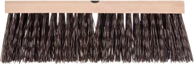 Shop the Flo-Pac 18 Inch Brown Heavy Polypropylene Sweep with durable crimped polypropylene bristles. Ideal for street crews, construction sites and heavy-duty commercial and industrial cleaning.