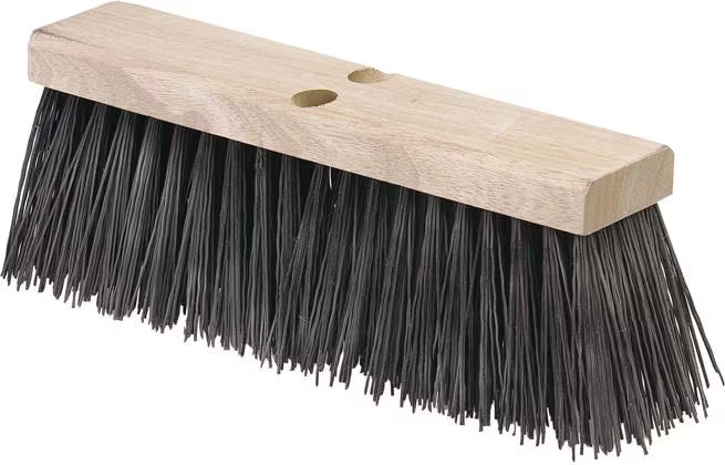 Shop the Flo-Pac 18 Inch Brown Heavy Polypropylene Sweep with durable crimped polypropylene bristles. Ideal for street crews, construction sites and heavy-duty commercial and industrial cleaning.
