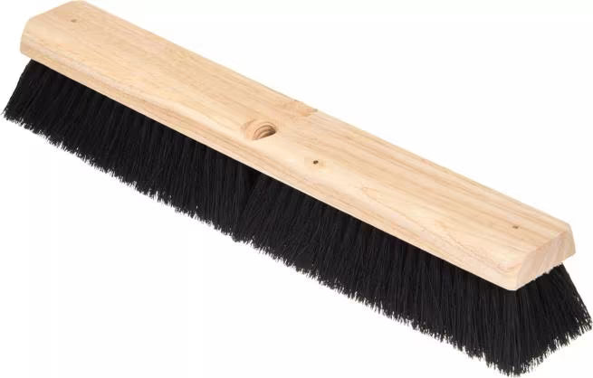 Shop the Flo-Pac 18 Inch Black Tampico Floor Sweep with natural Tampico bristles and a durable hardwood block. Heat and chemical resistant for heavy-duty commercial and industrial floor cleaning.