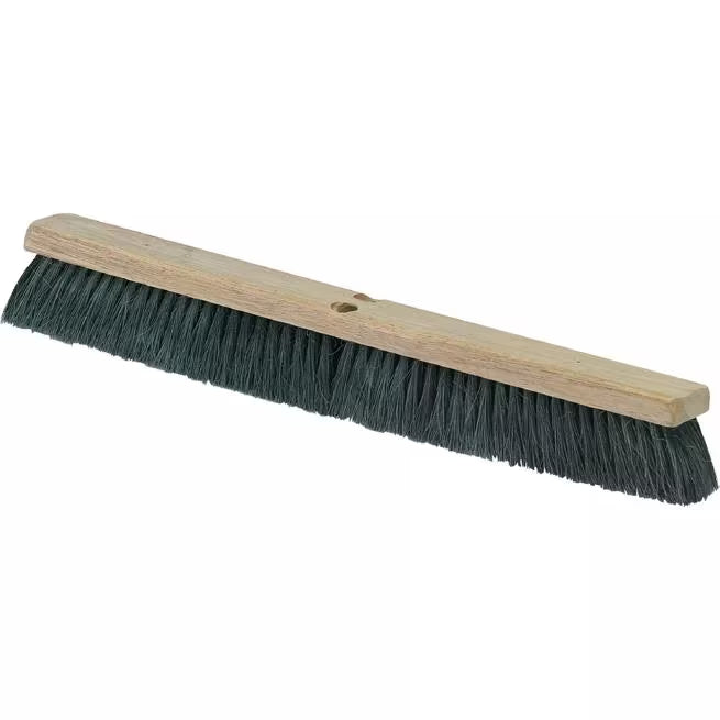 Shop the Flo-Pac 24 Inch Black Tampico Floor Sweep with natural Tampico bristles and a durable hardwood block. Heat and chemical resistant for heavy-duty commercial and industrial floor cleaning.