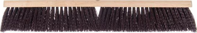 Shop the Flo-Pac 24 Inch Maroon Crimped Polypropylene Sweep with Brace featuring durable crimped polypropylene and natural Palmyra bristles. Ideal for sidewalks, parking lots, construction sites and heavy-duty industrial cleaning.