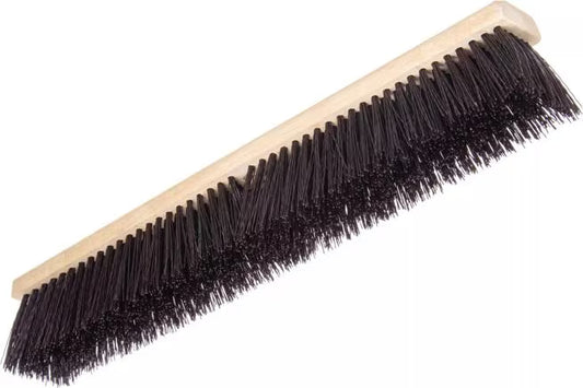 Shop the Flo-Pac 24 Inch Maroon Crimped Polypropylene Sweep with Brace featuring durable crimped polypropylene and natural Palmyra bristles. Ideal for sidewalks, parking lots, construction sites and heavy-duty industrial cleaning.
