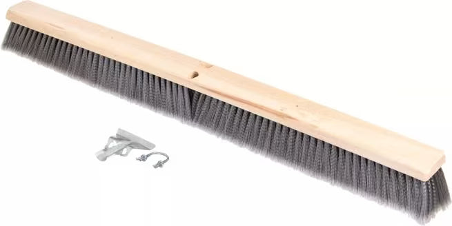 Shop the Flo-Pac 36 Inch Gray Flagged Floor Sweep with soft flagged filaments and a durable hardwood block. Ideal for sweeping dust and fine particles on smooth commercial and industrial floors.