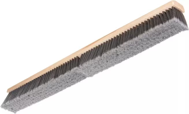 Shop the Flo-Pac 36 Inch Gray Flagged Floor Sweep with soft flagged filaments and a durable hardwood block. Ideal for sweeping dust and fine particles on smooth commercial and industrial floors.