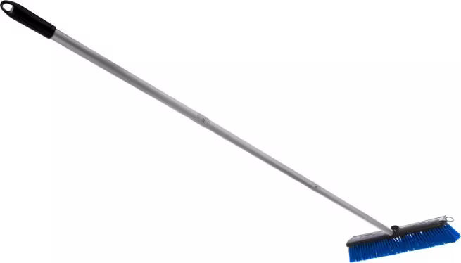 Shop the Flo-Pac Sweep Complete™ 18 Inch Floor Sweep with integrated squeegee, dual-fill bristles and a 60 inch aluminum handle. Ideal for wet and dry commercial cleaning applications.