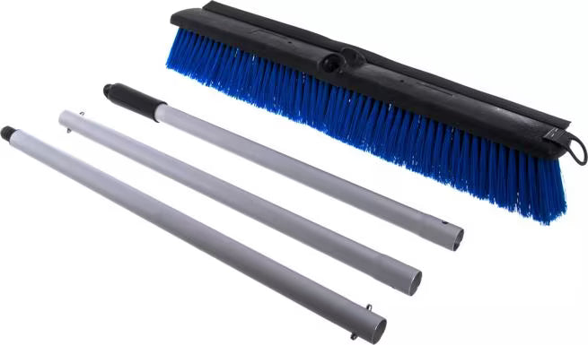 Shop the Sweep Complete 24 Inch Floor Sweep with integrated squeegee, dual-fill bristles, non-absorbent construction and a 60 inch aluminum handle. Ideal for wet and dry commercial cleaning applications.