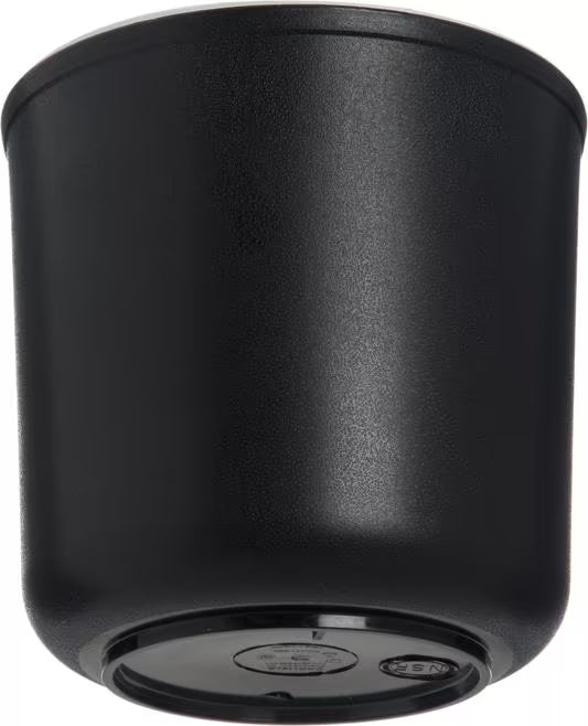 Shop the Coldmaster 2 Quart Black Cold Crock & Coaster with non-toxic gel-filled insulation that keeps food cold for up to 8 hours. Ideal for condiments, sauces, toppings and side dishes in commercial foodservice.
