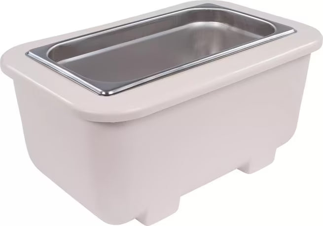 Shop the Coldmaster 6 Inch Deep Third-Size 7.25 Quart White Coldpan with refrigerant gel technology that keeps food at or below 40°F for up to 8 hours. Ideal for buffets, catering and commercial foodservice.
