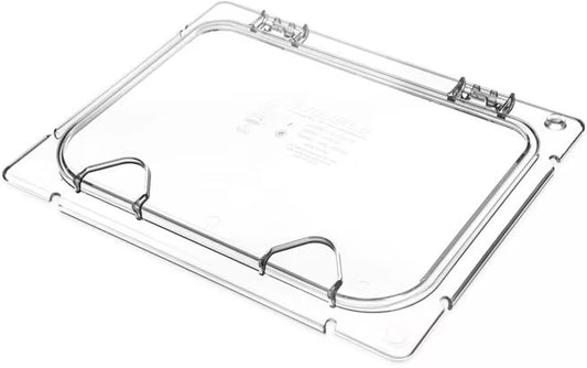 Shop the Coldmaster EZ Access Lid Half Size with a clear polycarbonate design and convenient hinged snap-on construction. Ideal for protecting food while providing quick access in commercial foodservice.