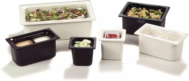 Keep cold foods safely chilled with the Half Size White Coldmaster Food Pan 6 Quart CM110102. This insulated gel filled food pan maintains temperatures for up to 8 hours without ice and is ideal for restaurants, buffets, catering operations, and commercial kitchens.