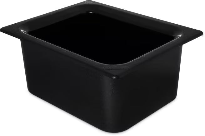 Keep cold foods safely chilled with the Half Size Black Coldmaster Food Pan 6 Quart CM110103. This insulated gel filled food pan maintains temperatures for up to 8 hours without ice and is ideal for restaurants, buffets, catering operations, and commercial kitchens.