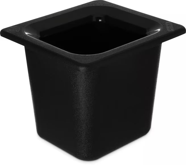 Keep cold foods safely chilled with the One Sixth Size Black Coldmaster Deep Food Pan 1 Quart CM110403. This insulated gel filled food pan maintains temperatures for up to 8 hours without ice and is ideal for condiments, toppings, sauces, salad bars, restaurants, buffets, and commercial kitchens.
