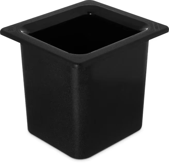 Keep cold foods safely chilled with the One Sixth Size Black Coldmaster Deep Food Pan 1 Quart CM110503. This insulated gel filled food pan maintains temperatures for up to 8 hours without ice and is ideal for condiments, toppings, sauces, salad bars, restaurants, buffets, and commercial kitchens.