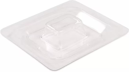 Protect chilled foods with the Clear Coldmaster Food Pan Lid One Sixth Size CM112807. This dishwasher safe lid provides full coverage, a molded handle for easy removal and a secure fit for Coldmaster one sixth size food pans.