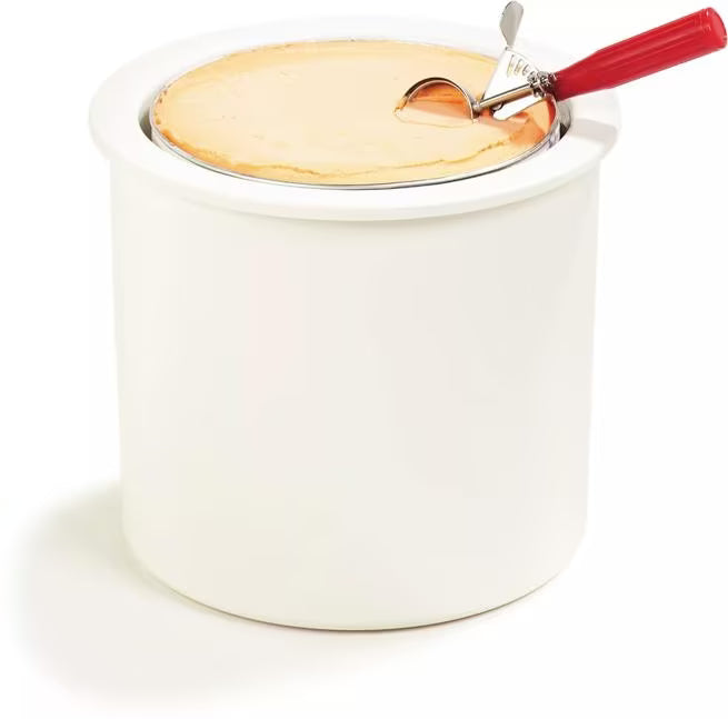 Serve ice cream anywhere with the 3 Gallon White Coldmaster Ice Cream Server and Lid CM101202. Gel filled insulation keeps ice cream frozen for 6 to 8 hours without electricity or ice and includes a polycarbonate lid for convenient service.