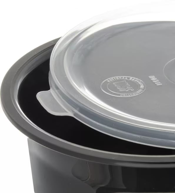 Serve condiments, sauces and sides with the 0.6 Quart Black Classic Crock with Lid 030003. Durable SAN construction resists staining, breaking, chipping and scuffing while the included translucent snap on lid provides convenient coverage.